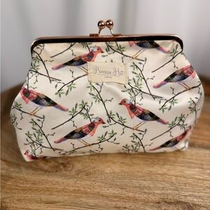 Primrose Hill London Bird Print Kiss Lock Clutch